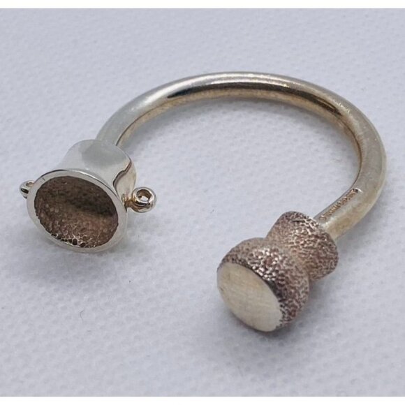 Tiffany & Co Silver Cork Ice Bucket Keychain Keyring Key  Tiffany & Co Sterling Silver Ice Bucket and Cork Keychain Key Ring